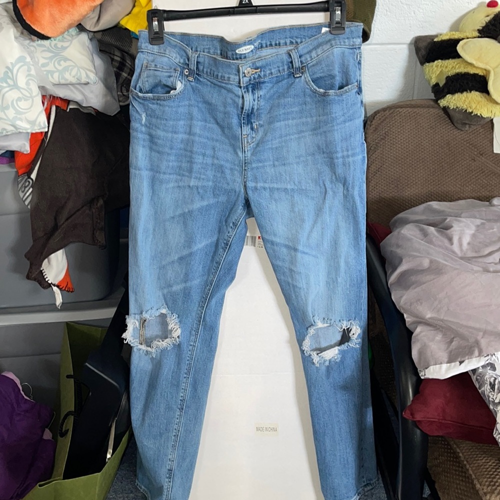 old navy mid rise boyfriend jeans